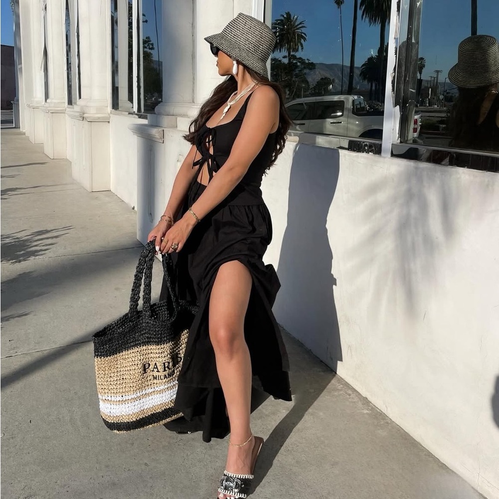 Black Maxi Skirt Set